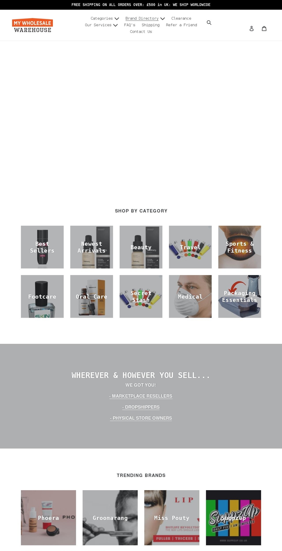 mywholesalewarehouse.com shopify website screenshot