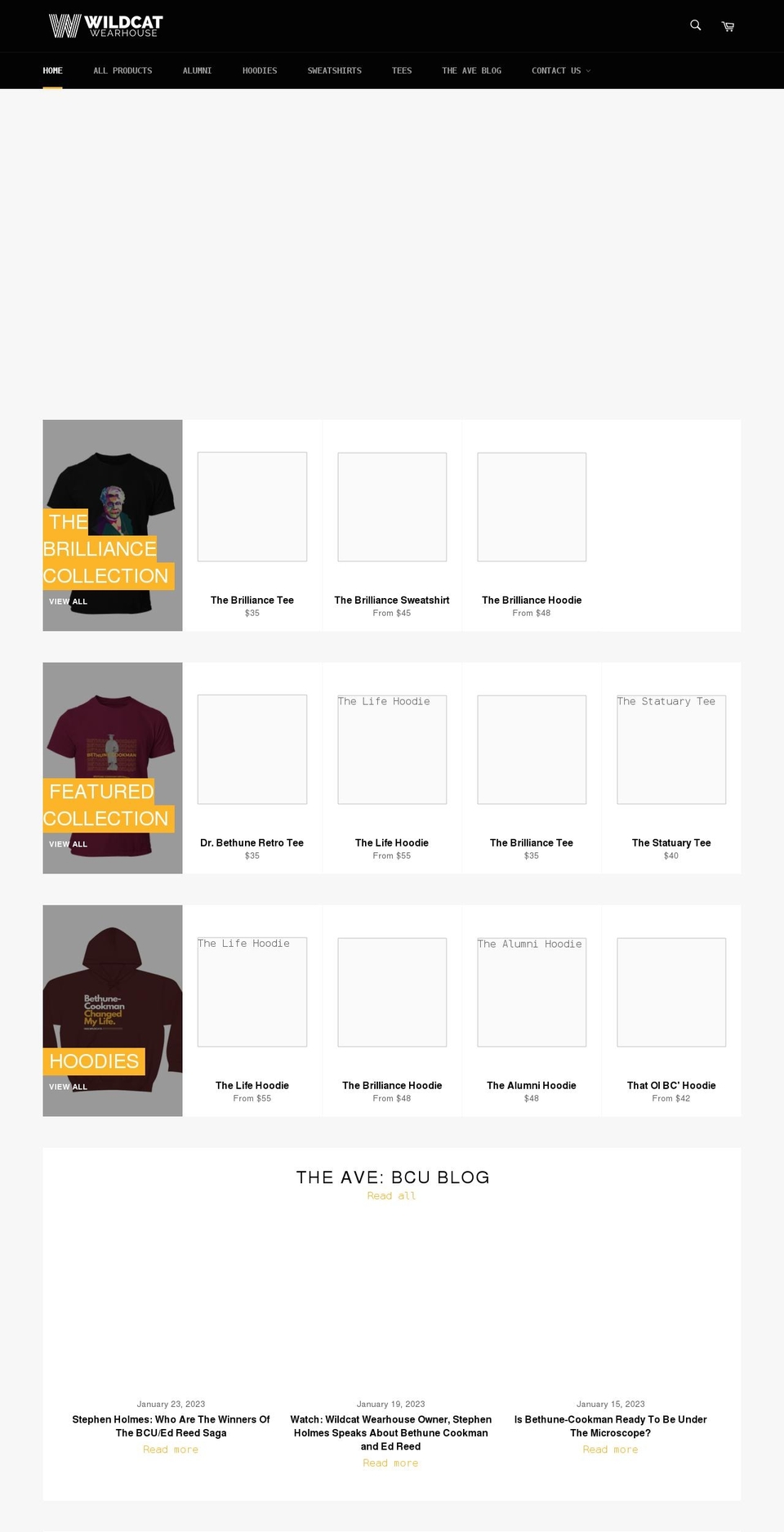 mywildcatwearhouse.com shopify website screenshot