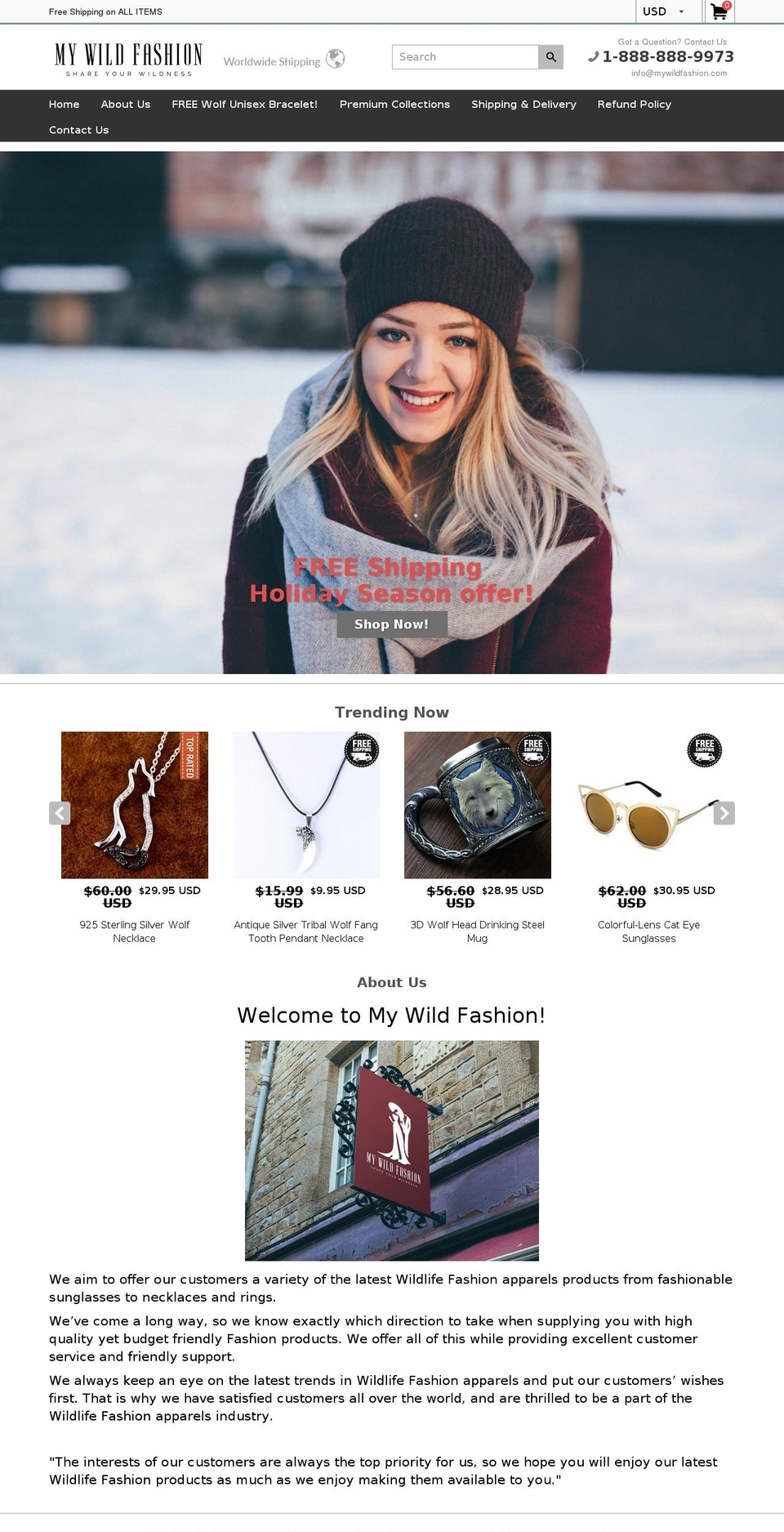 mywildfashion.com — Shopify storefront screenshot