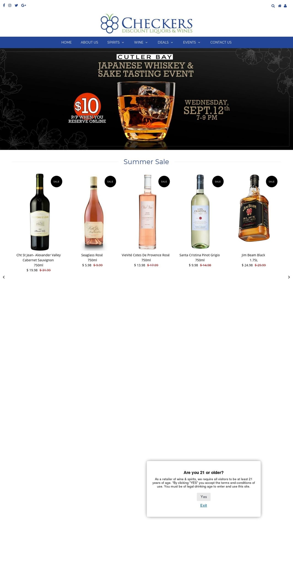 mywinespirits.com — Shopify storefront screenshot