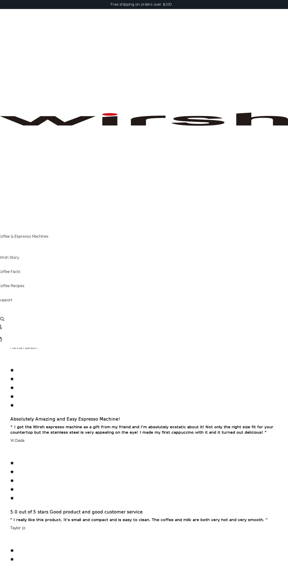 mywirsh.com shopify website screenshot