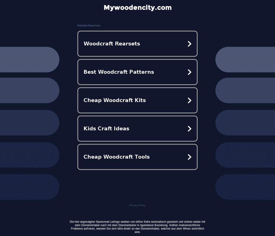mywoodencity.com — Shopify storefront screenshot