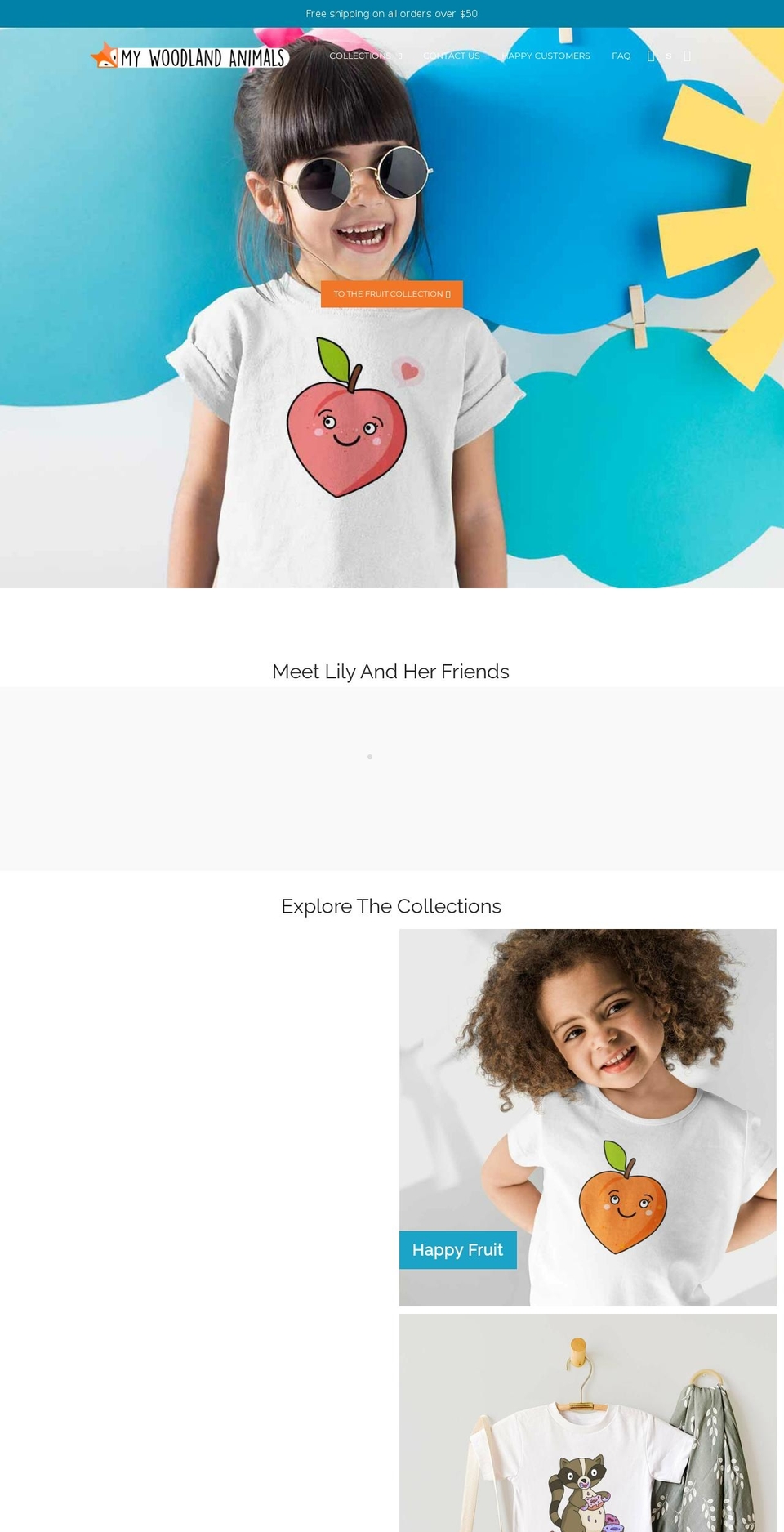 mywoodlandanimals.com — Shopify storefront screenshot