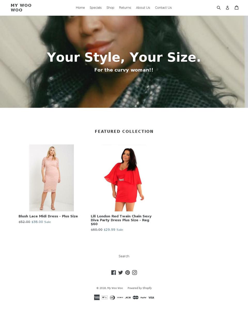 mywoowoo.com — Shopify storefront screenshot
