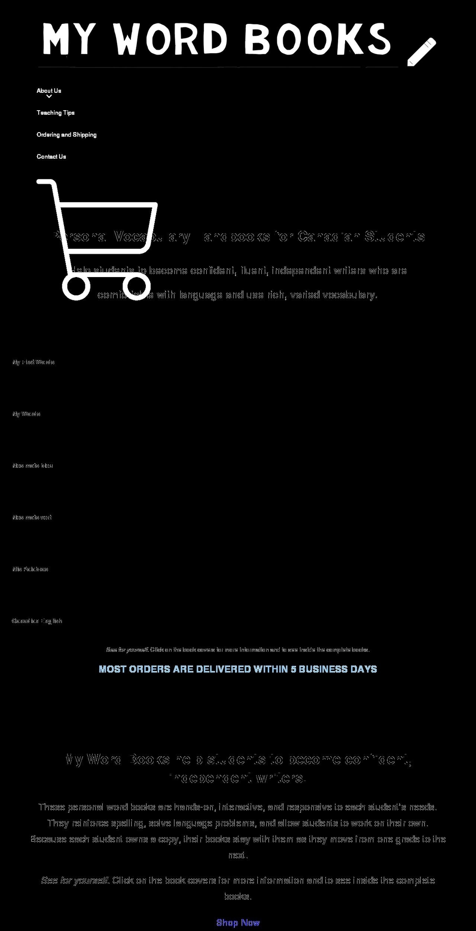 mywordbooks.com — Shopify storefront screenshot