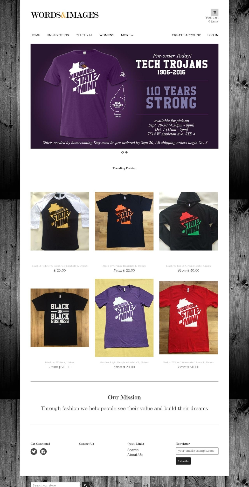 mywordsandimages.com shopify website screenshot