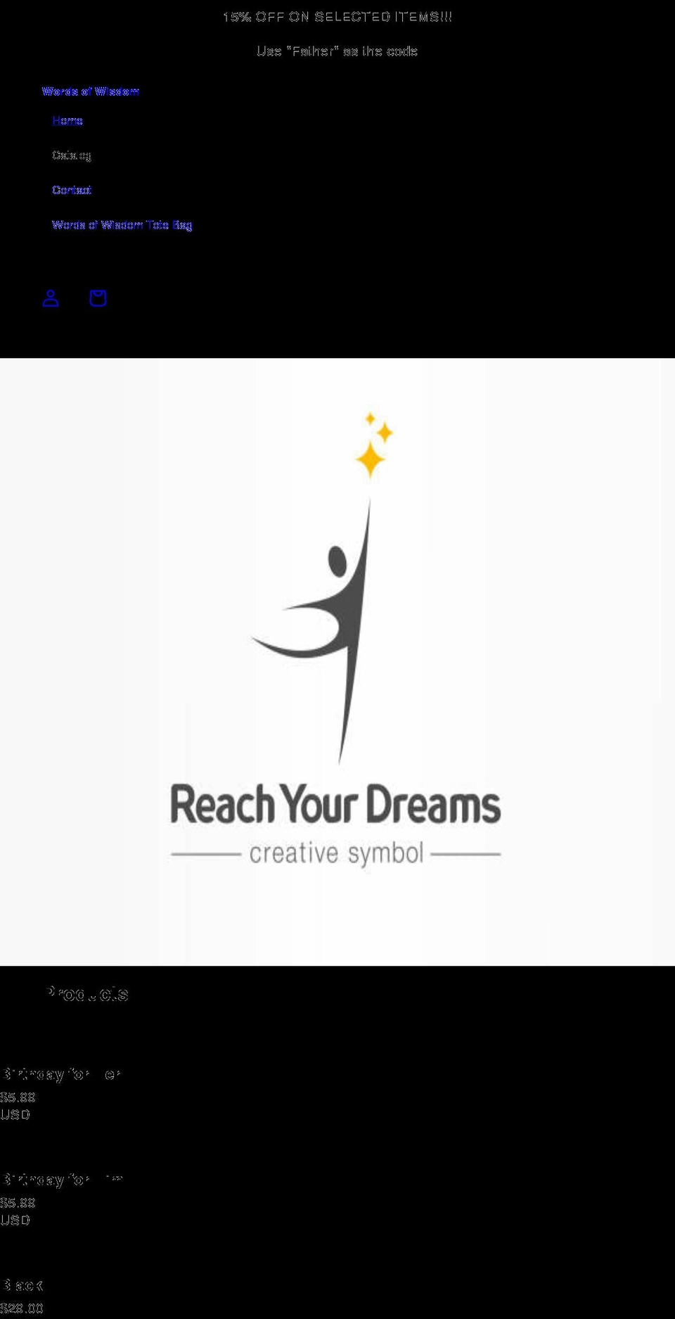 mywordsofwisdom.net shopify website screenshot