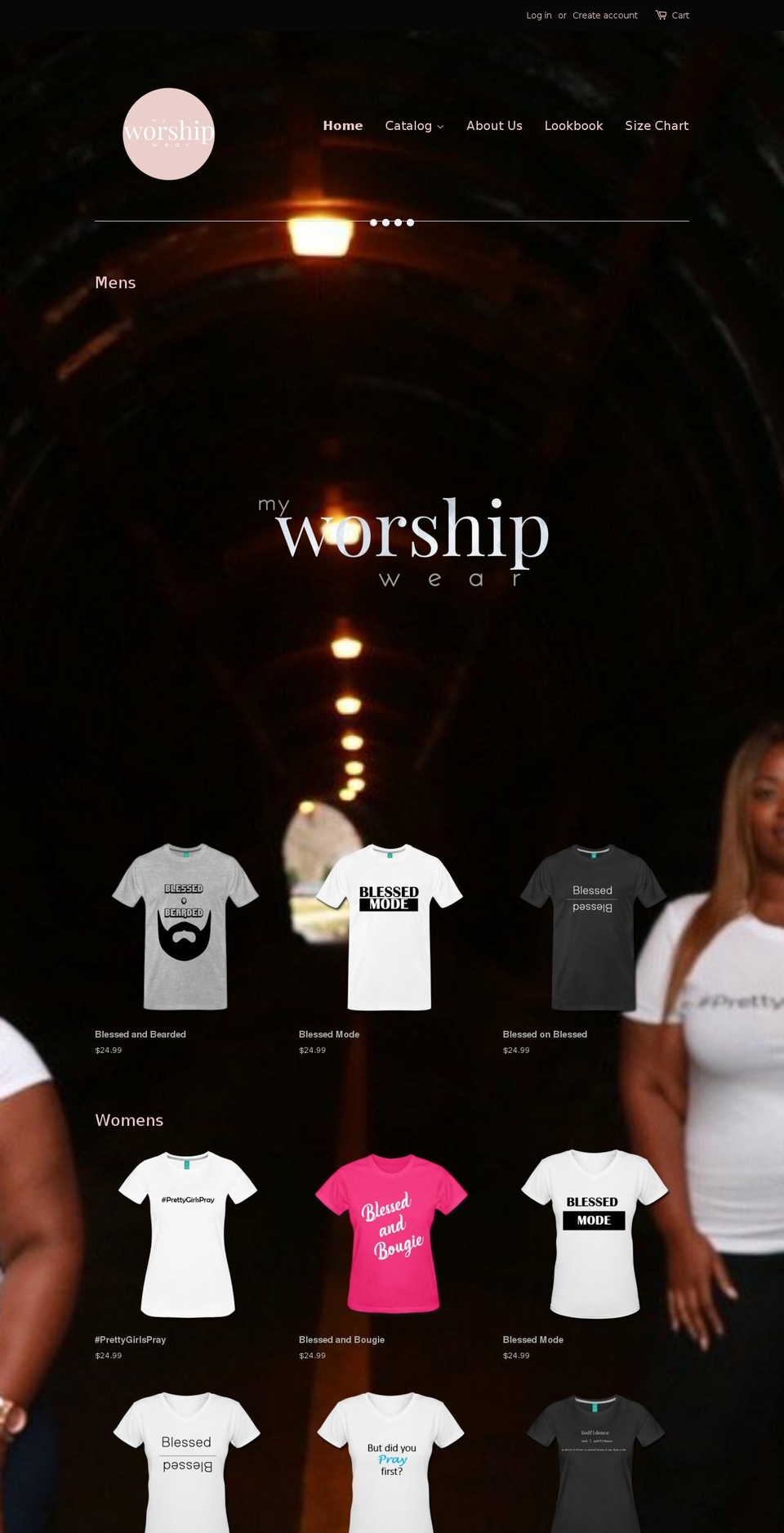 myworshipwear.com shopify website screenshot