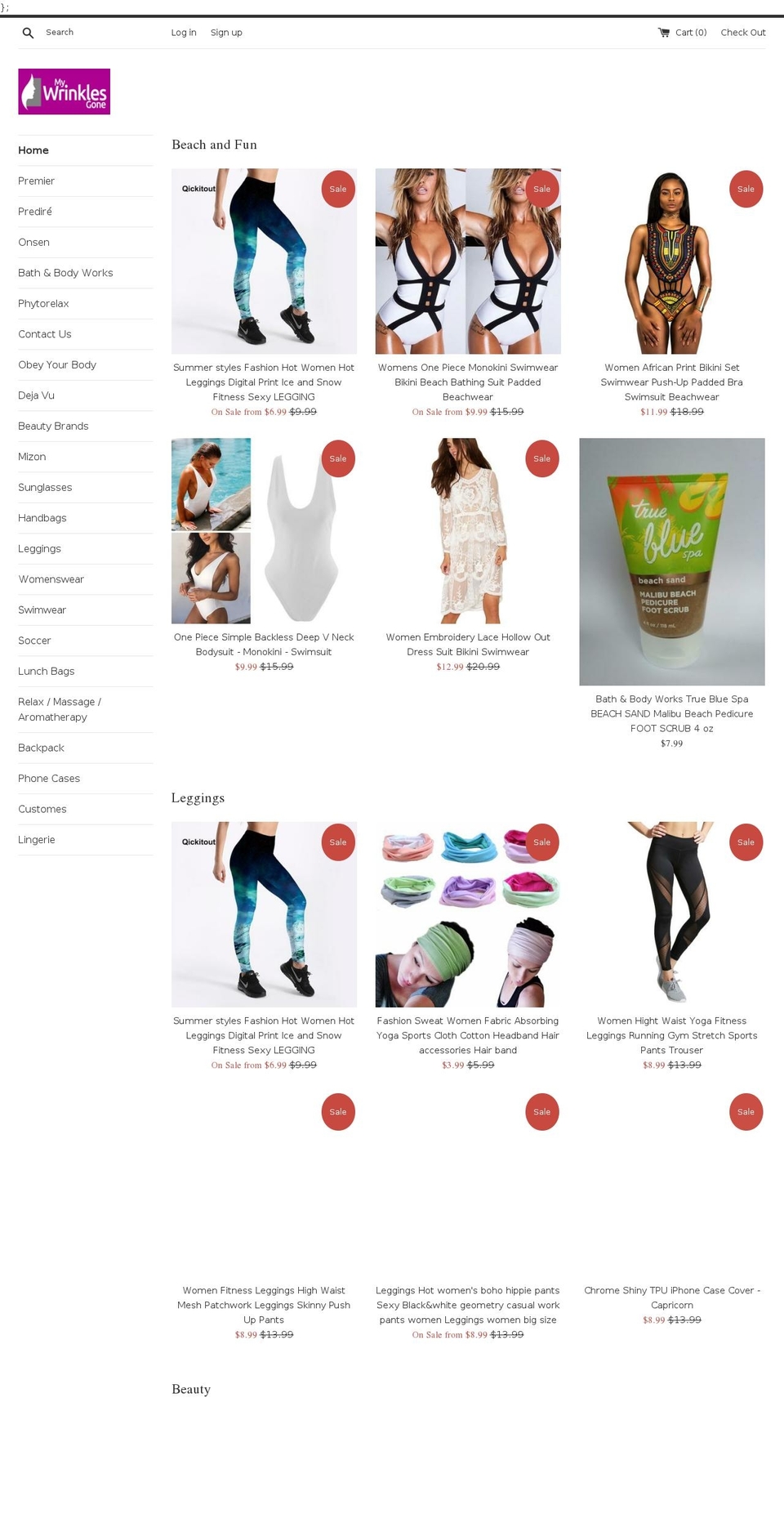 mywrinklesgone.com — Shopify storefront screenshot