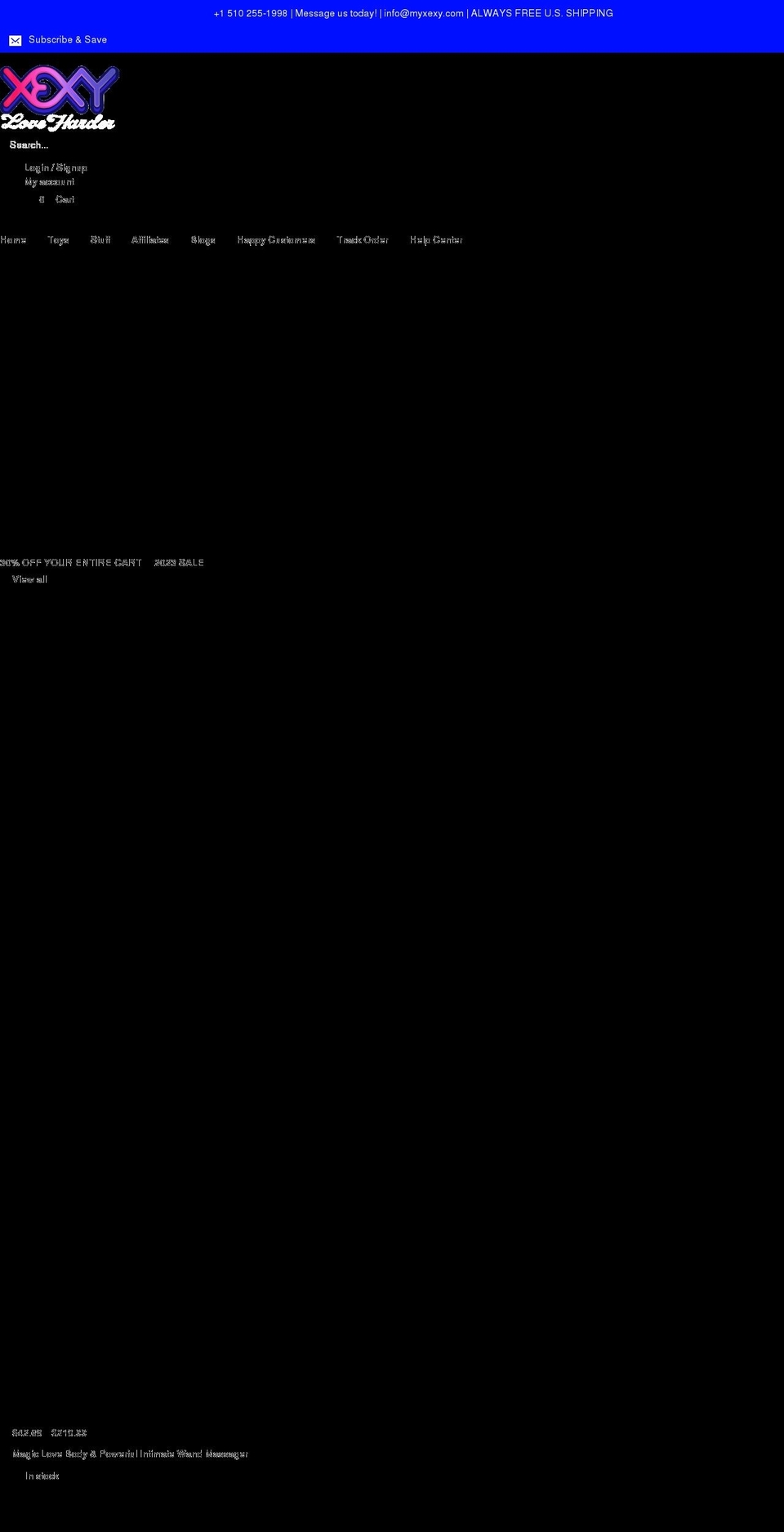 myxexy.com shopify website screenshot
