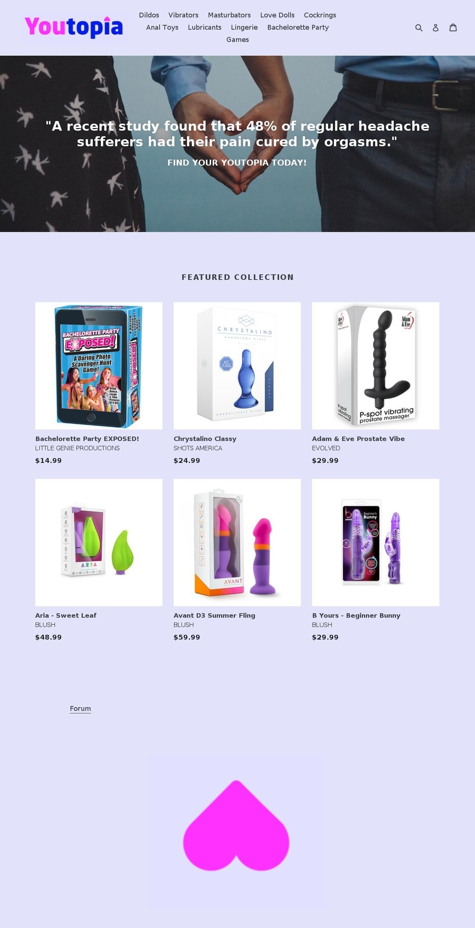 myyoutopia.com — Shopify storefront screenshot