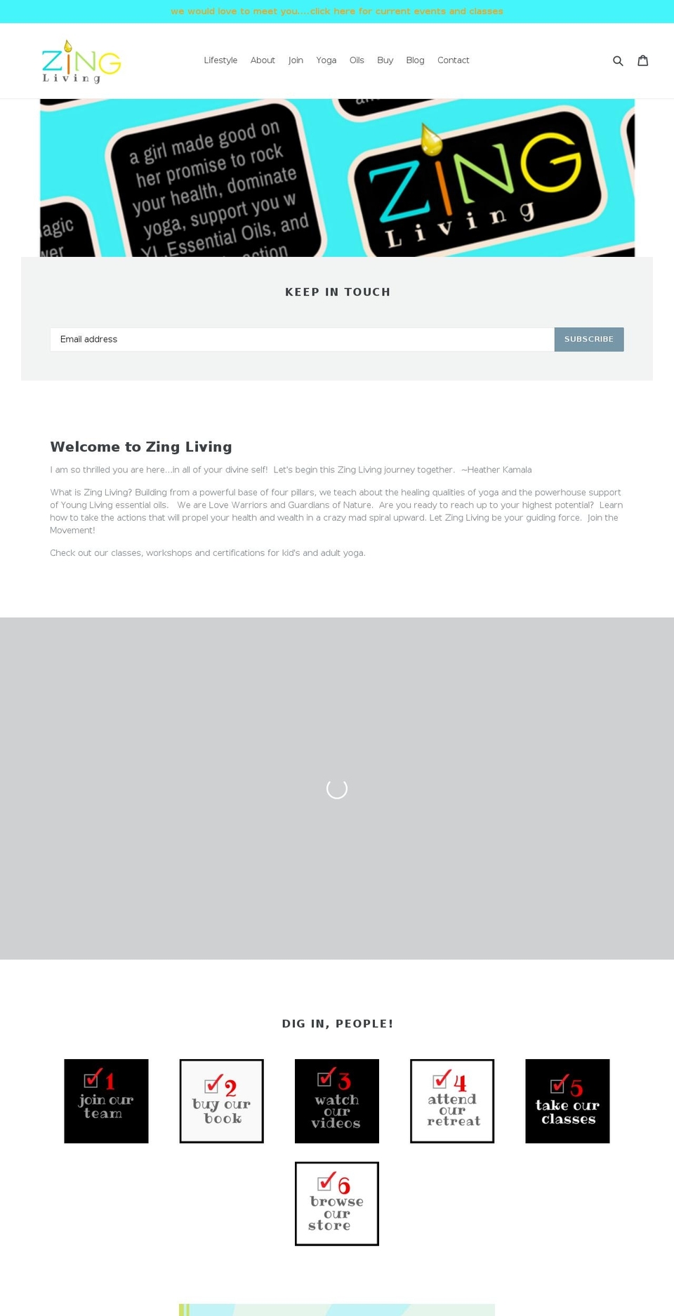 myzingliving.com — Shopify storefront screenshot