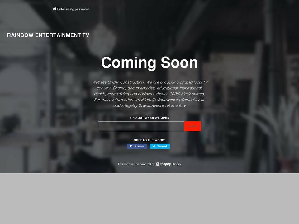 mzansirealitytv.com — Shopify storefront screenshot