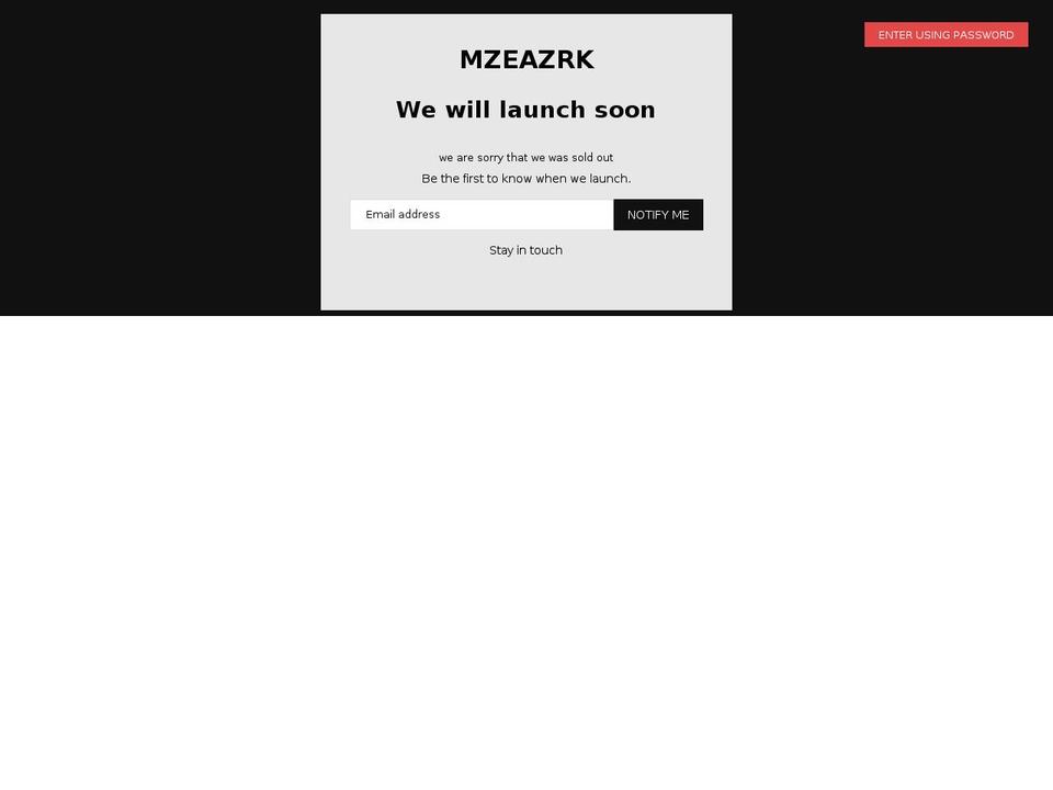 mzeazrk.com shopify website screenshot
