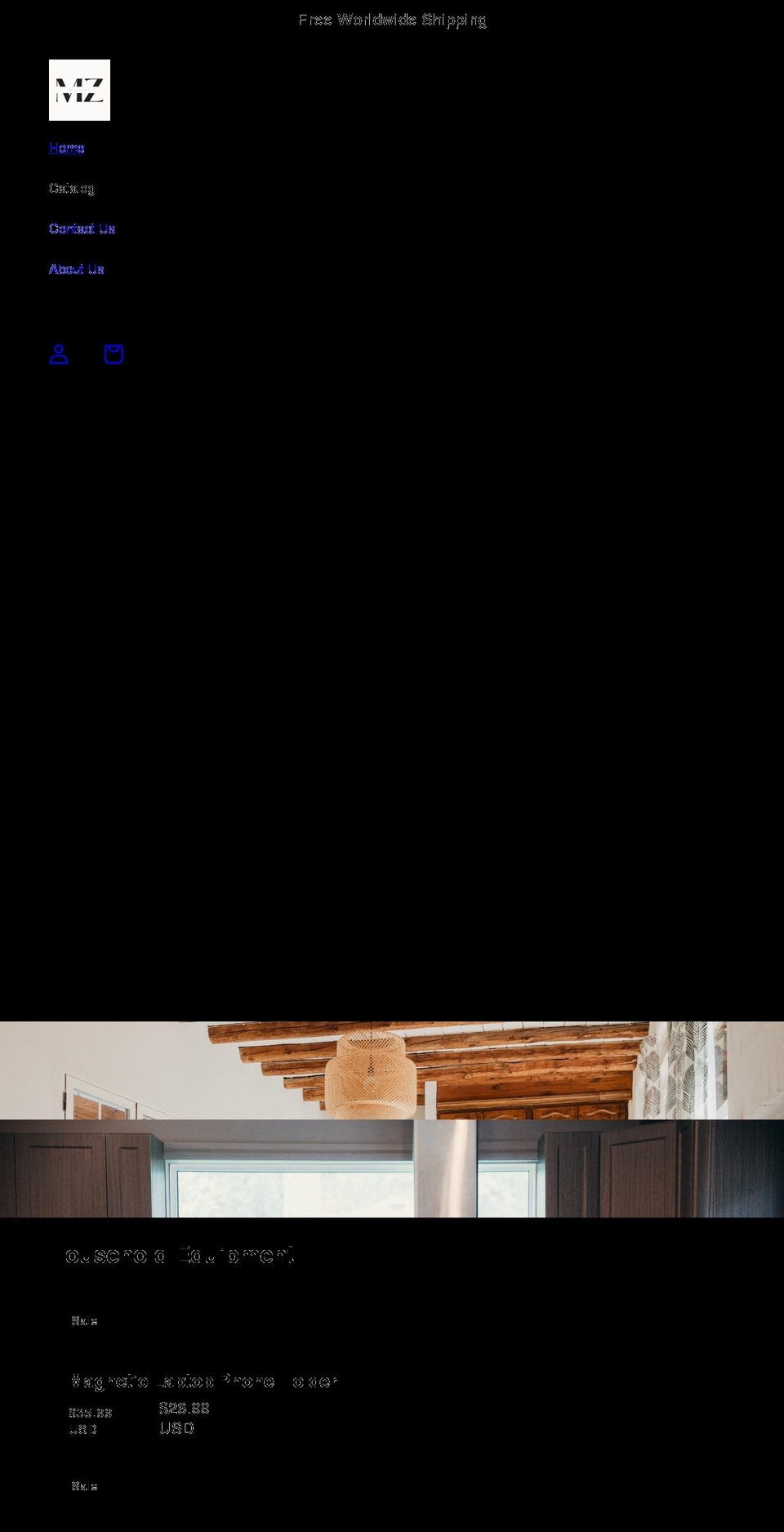 mzstore.net shopify website screenshot