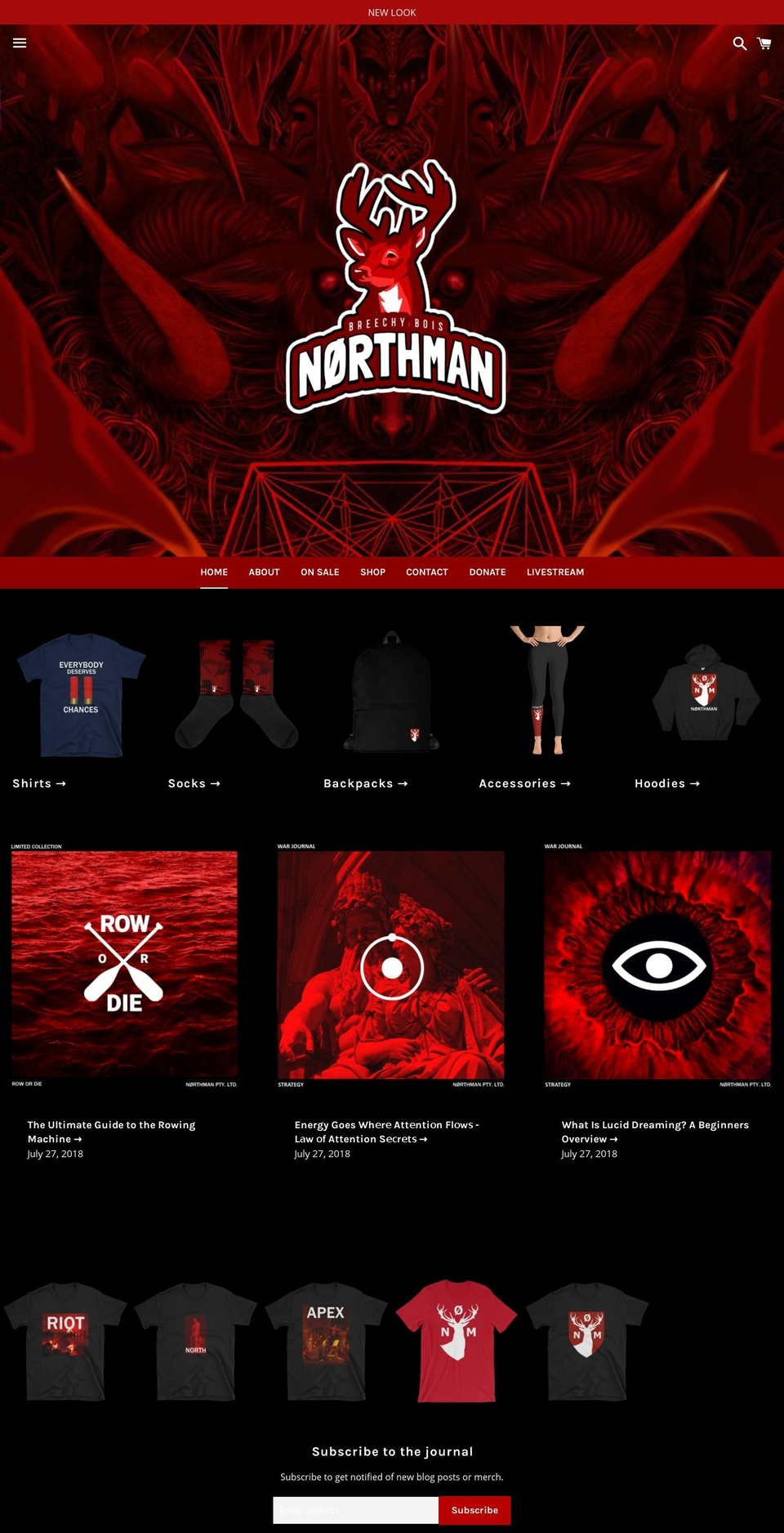 n0rthman.com — Shopify storefront screenshot