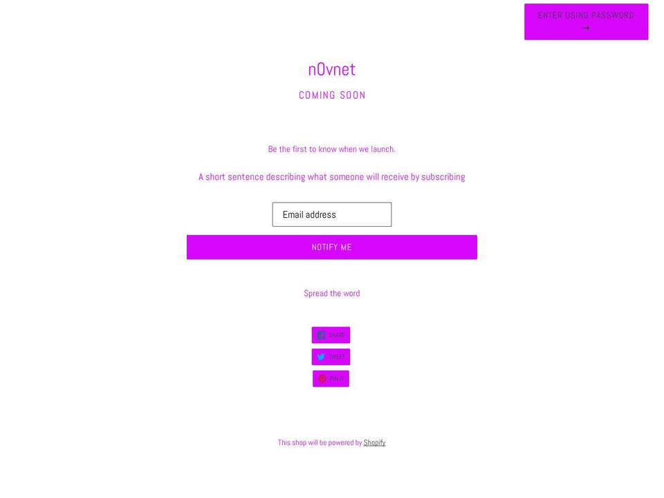 n0v.net shopify website screenshot