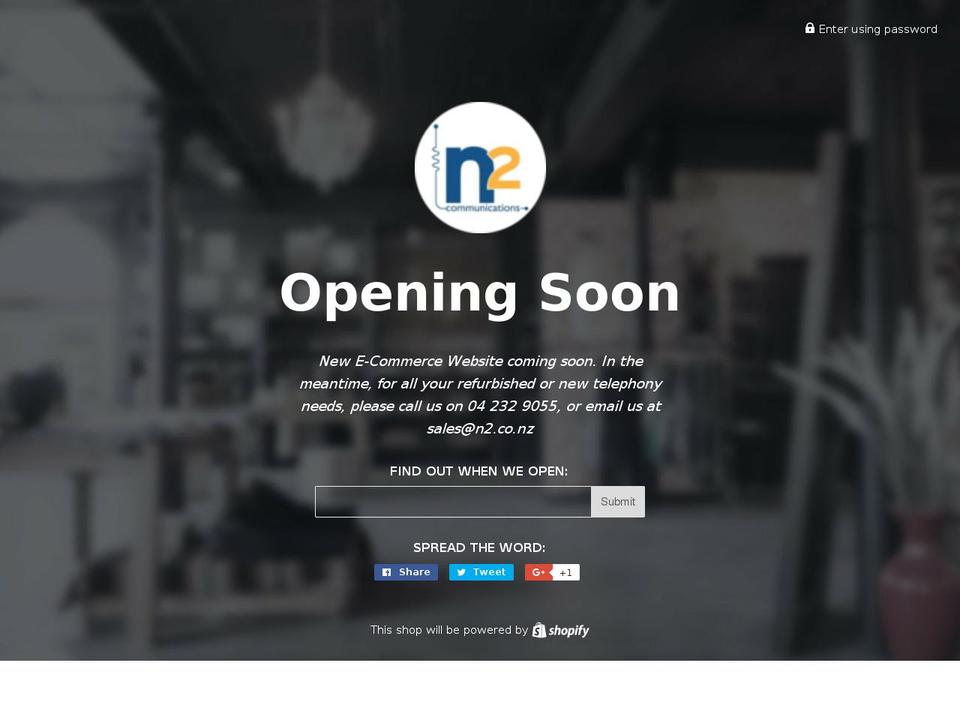 n2.co.nz shopify website screenshot