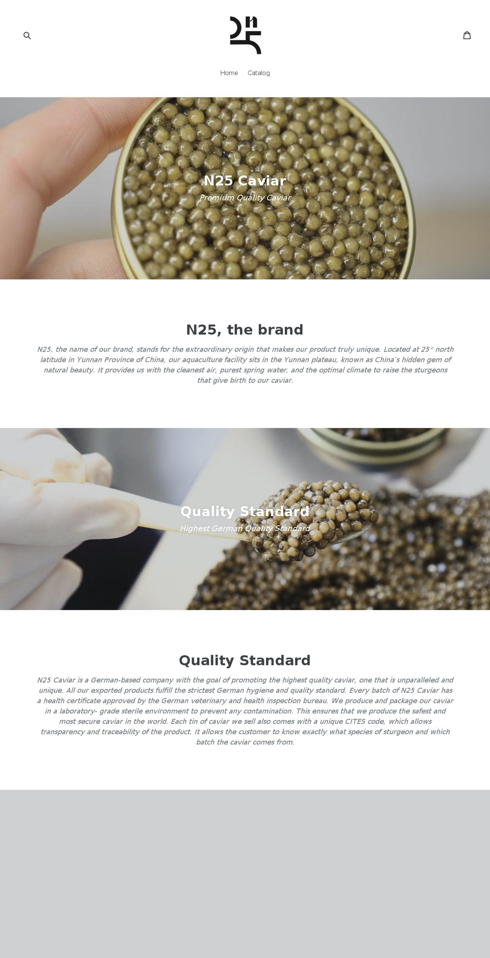 n25caviar.com — Shopify storefront screenshot