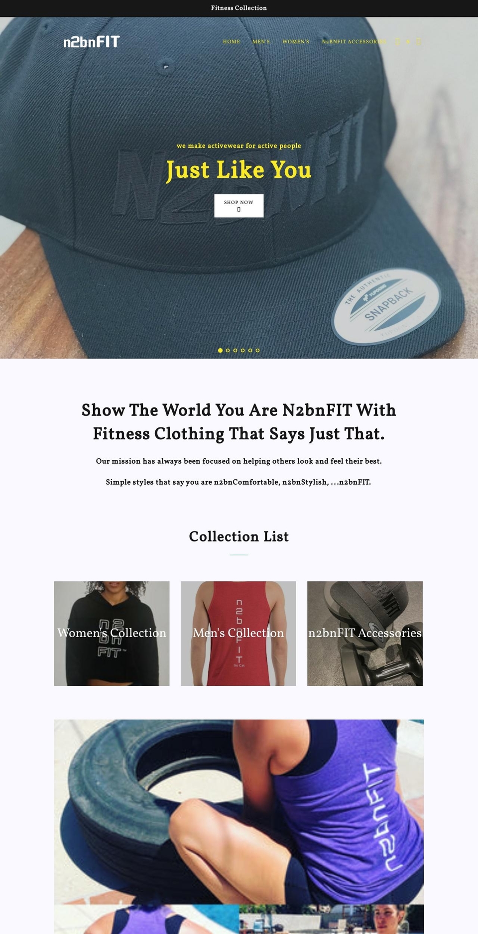 n2bnfitapparel.com shopify website screenshot