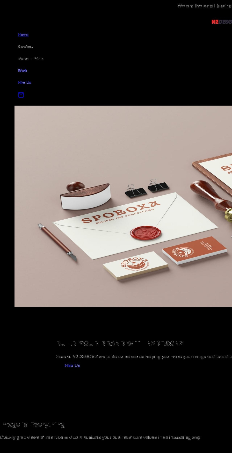 n2desgnz.com shopify website screenshot