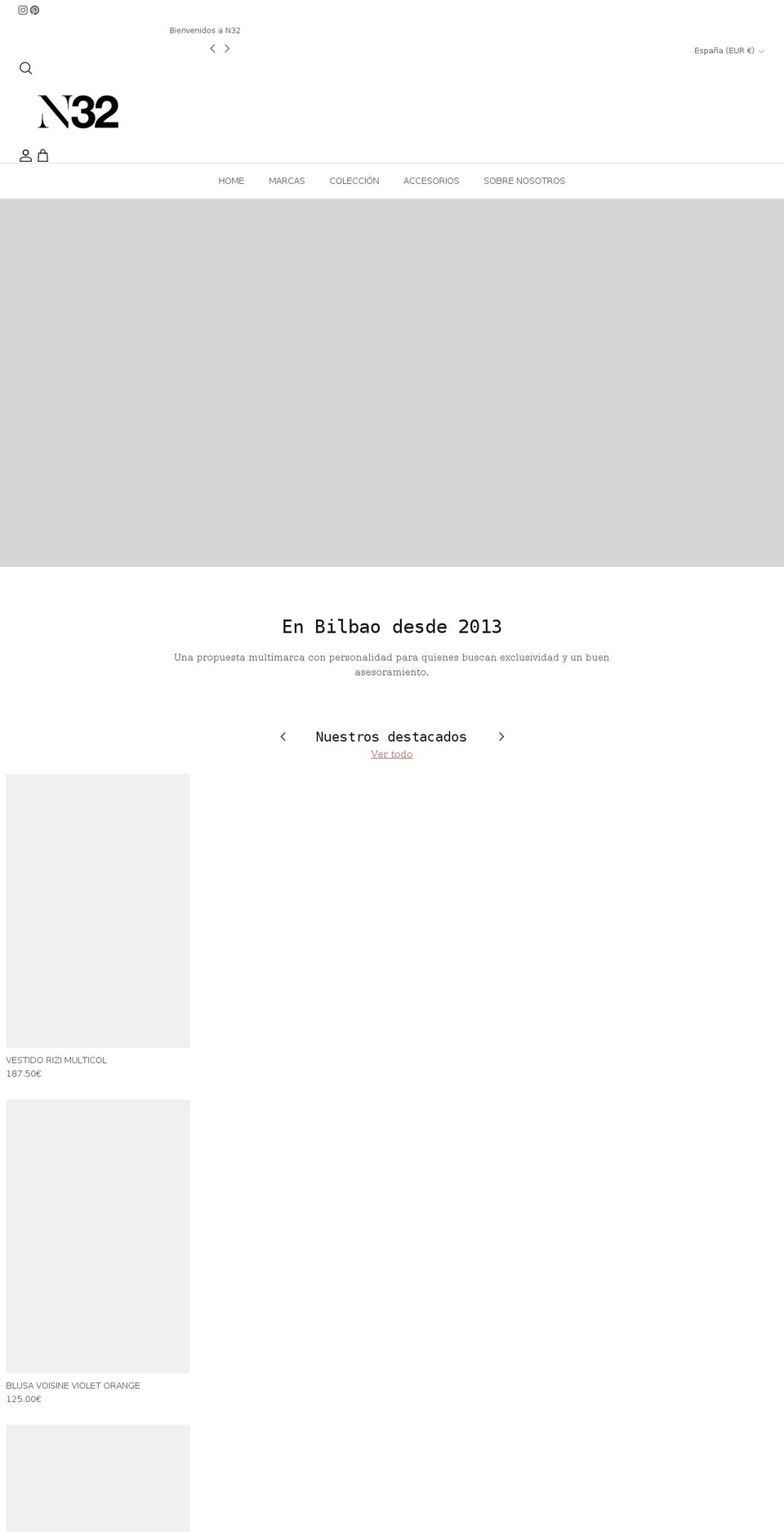 n32.es shopify website screenshot