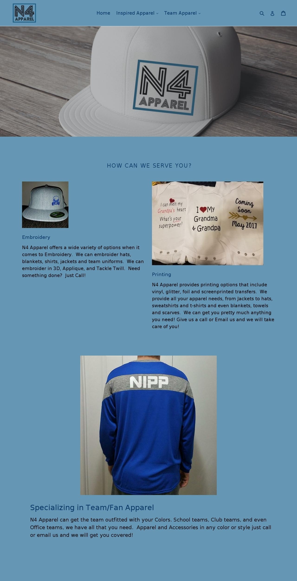 n4apparel.com — Shopify storefront screenshot