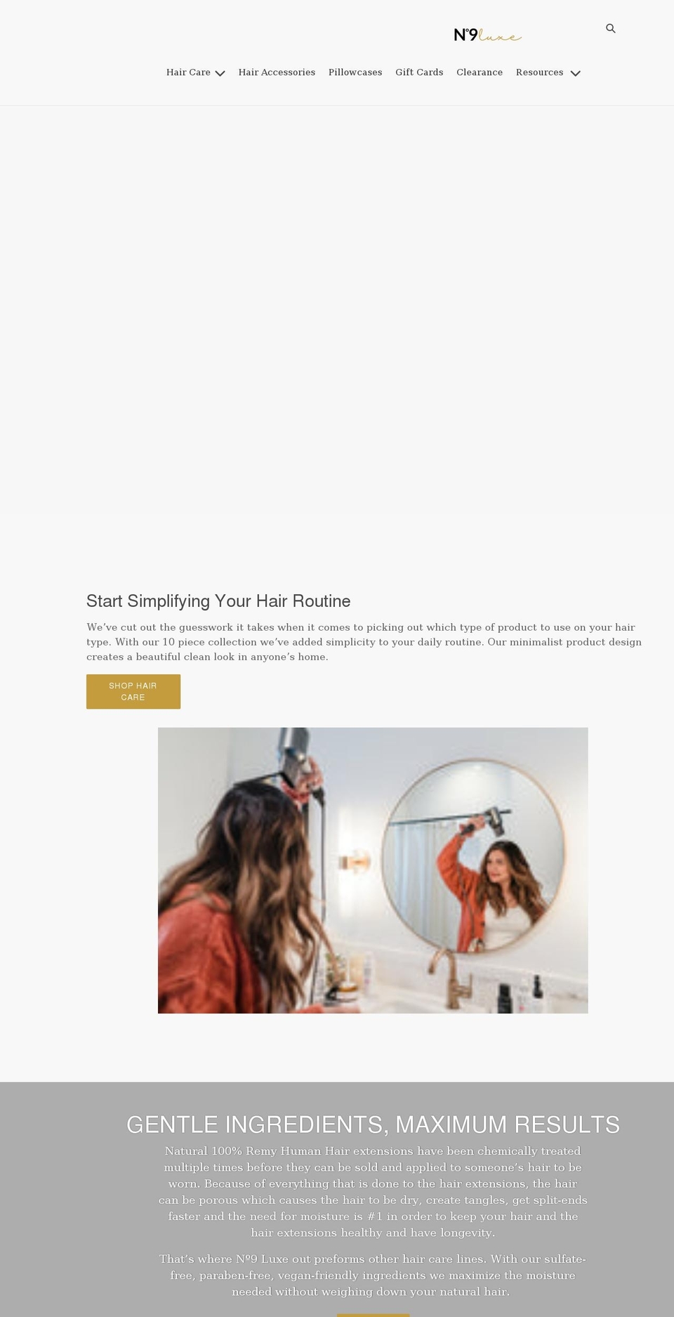 n9luxe.com shopify website screenshot