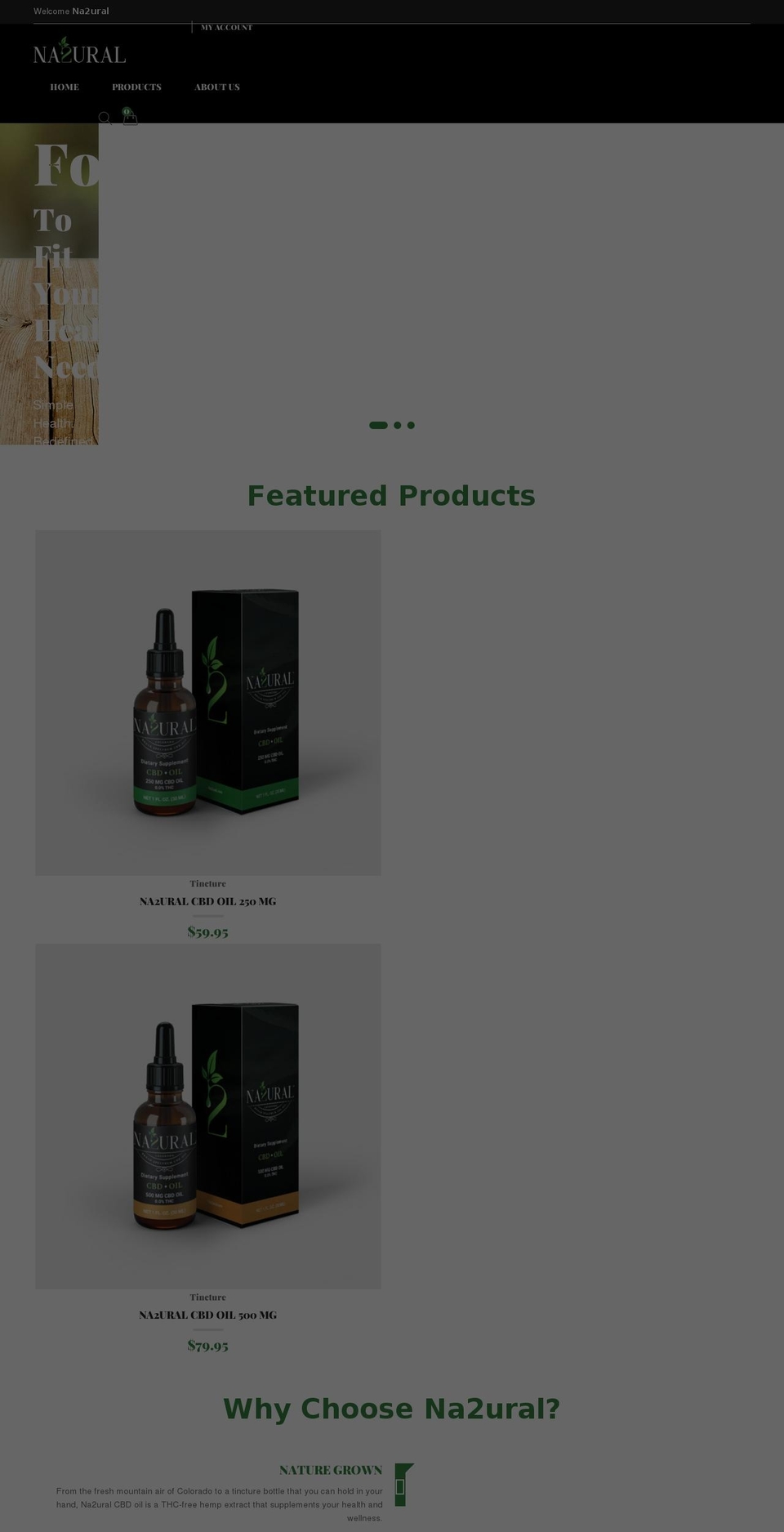 Ogani-v-- Shopify theme site example na2ural.com