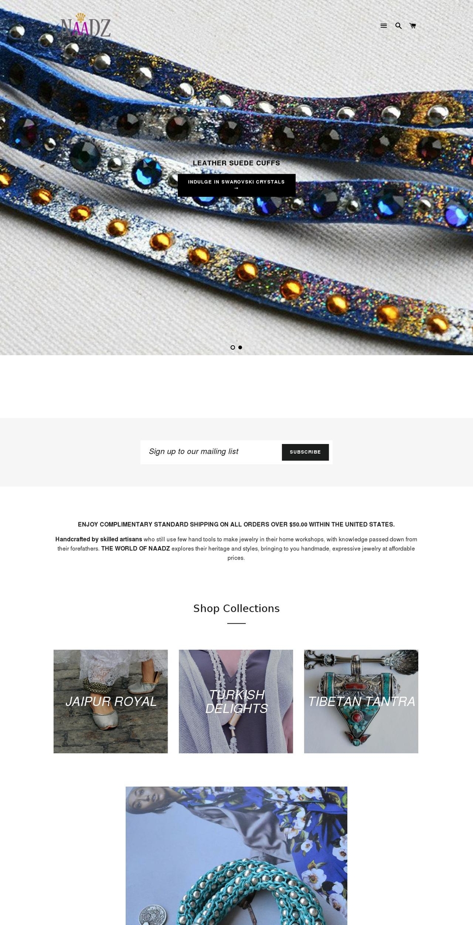 naadz.com shopify website screenshot
