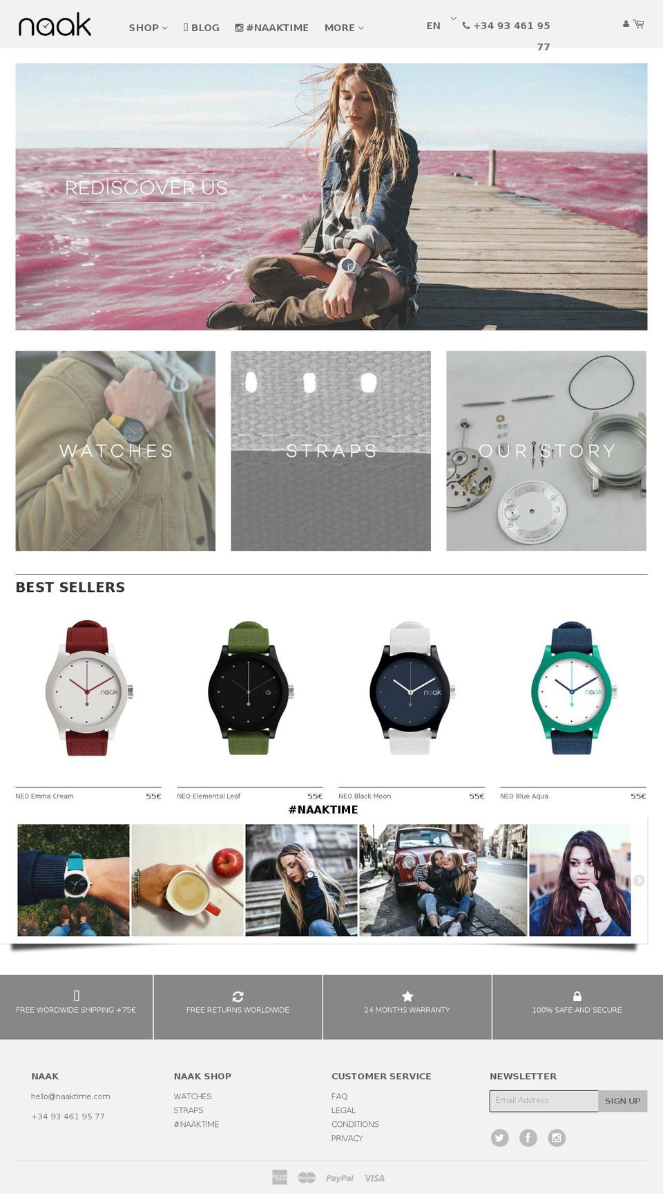 new-naak Shopify theme site example naak-time.com