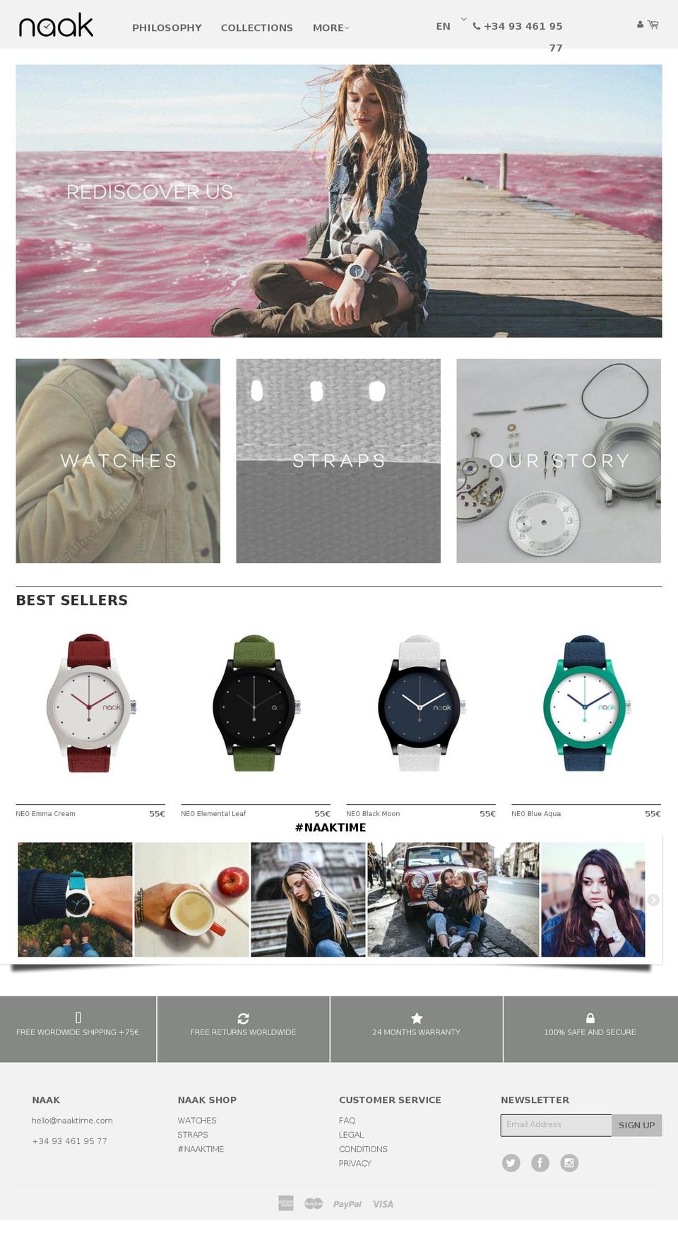 new-naak Shopify theme site example naaktime.com