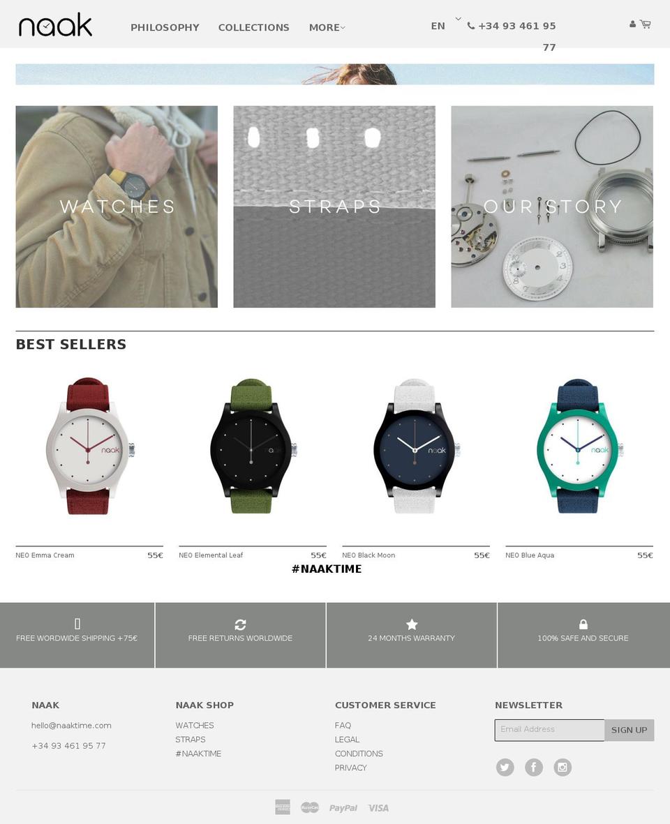 new-naak Shopify theme site example naaktime.net