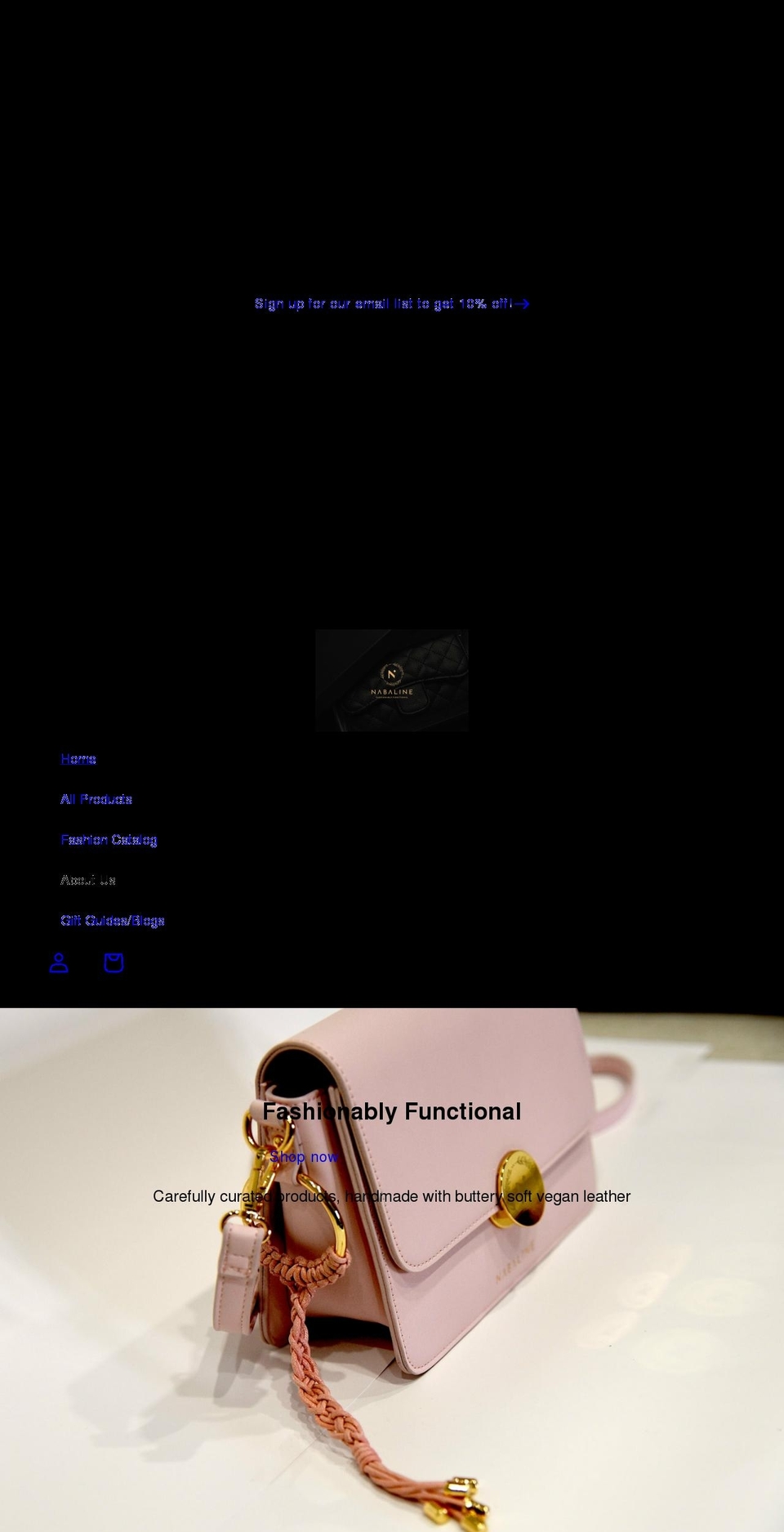 nabaline.com shopify website screenshot