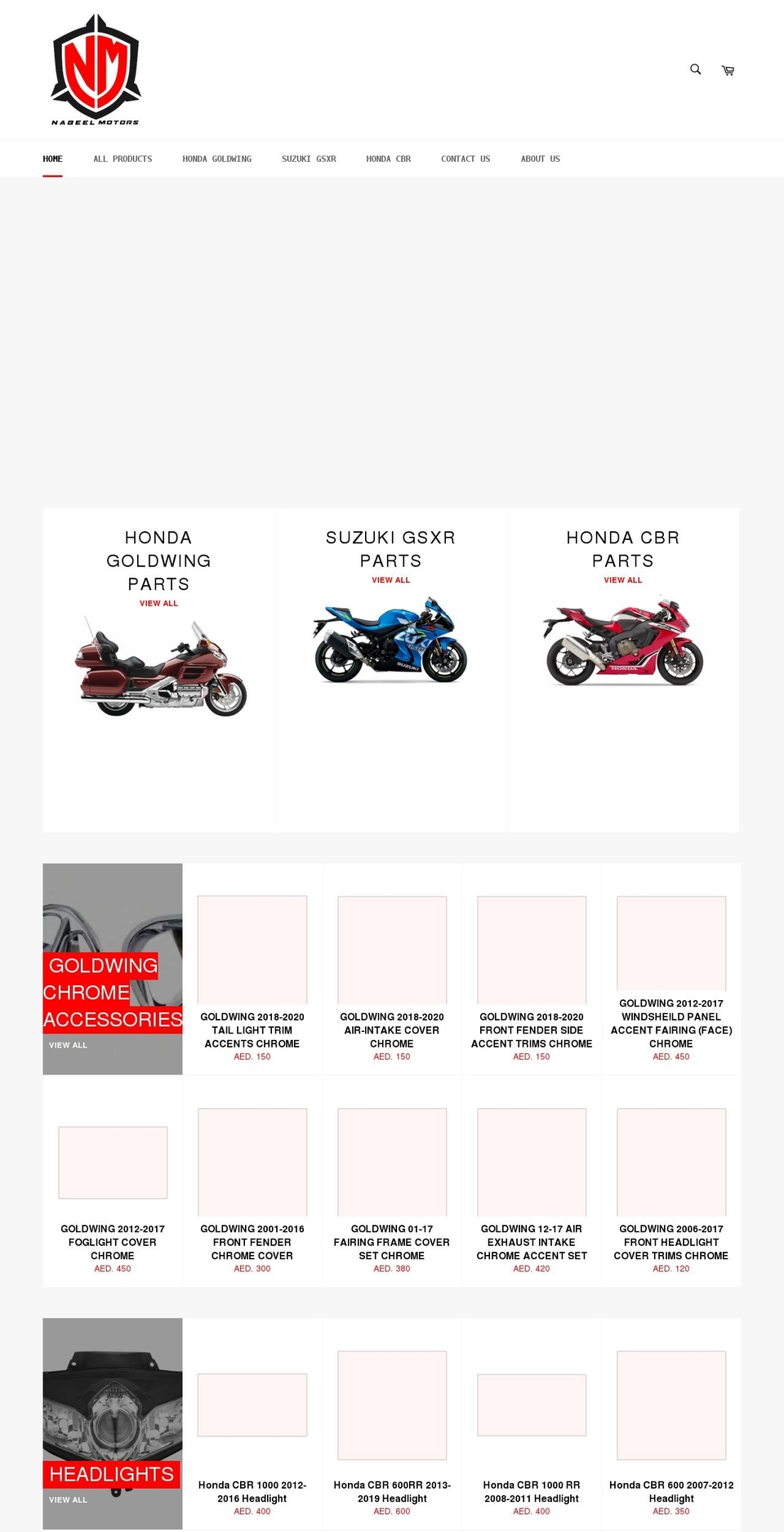 nabeelmotors.com shopify website screenshot