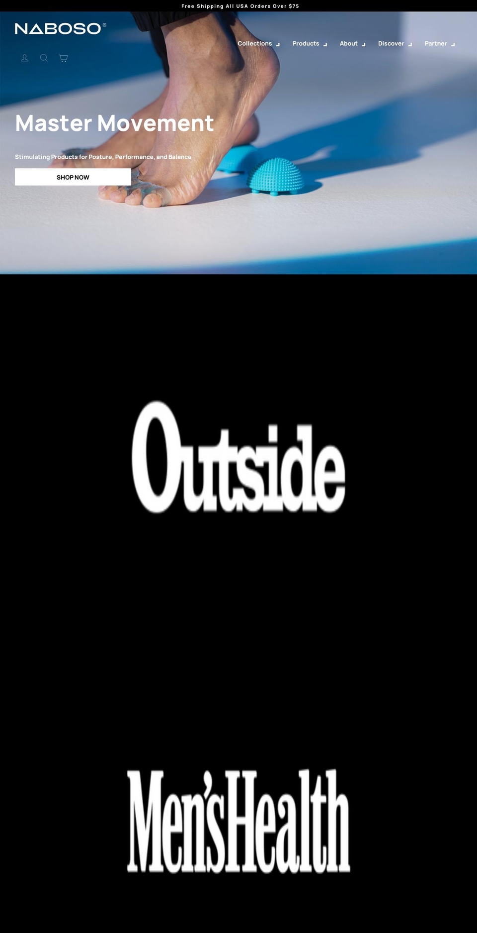 naboso.com shopify website screenshot