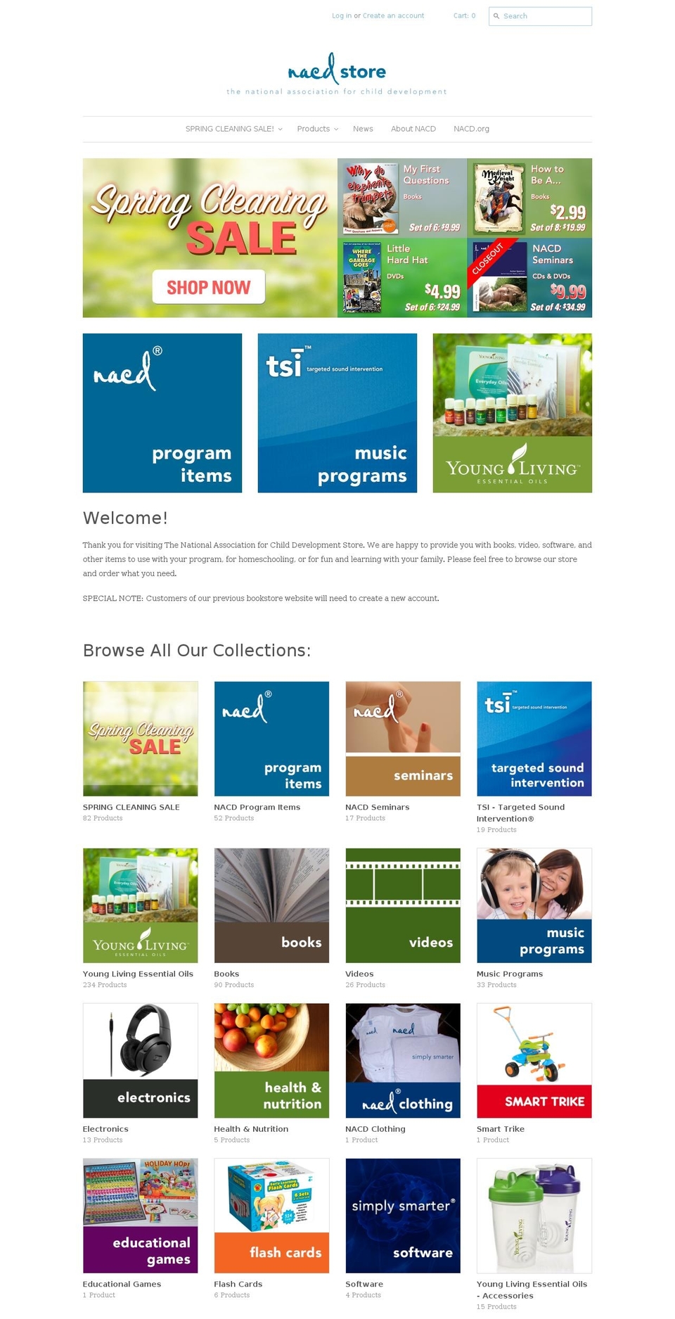 nacdstore.com shopify website screenshot