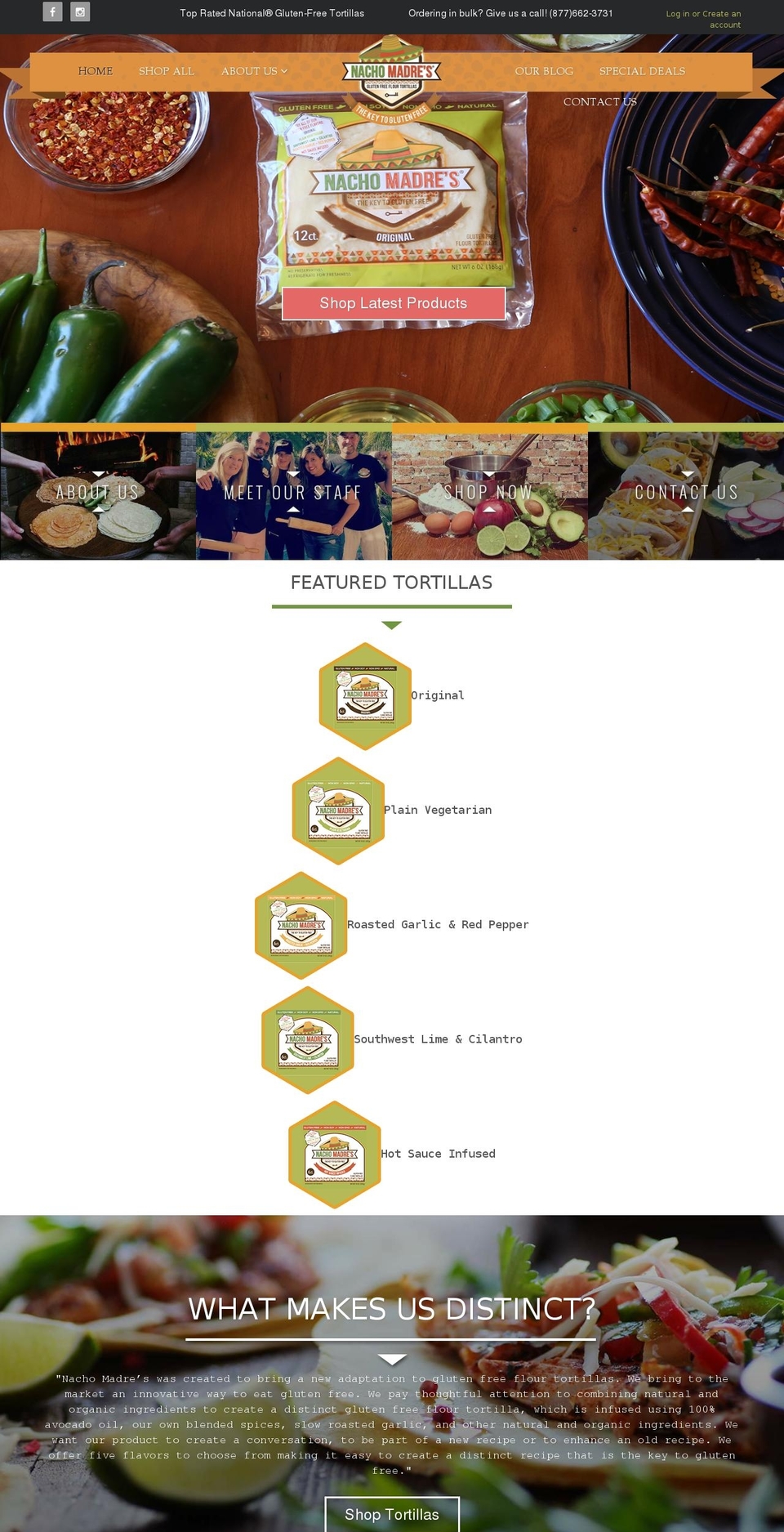 nachomadresgf.com — Shopify storefront screenshot