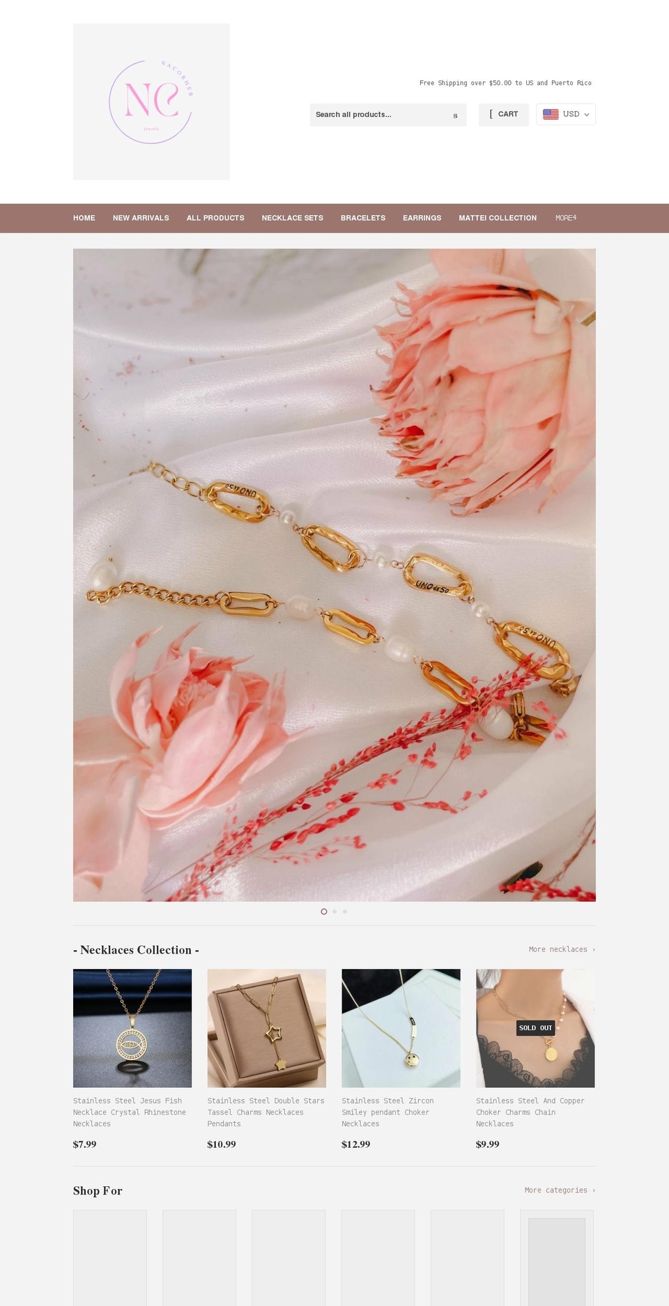 nacorher.com shopify website screenshot