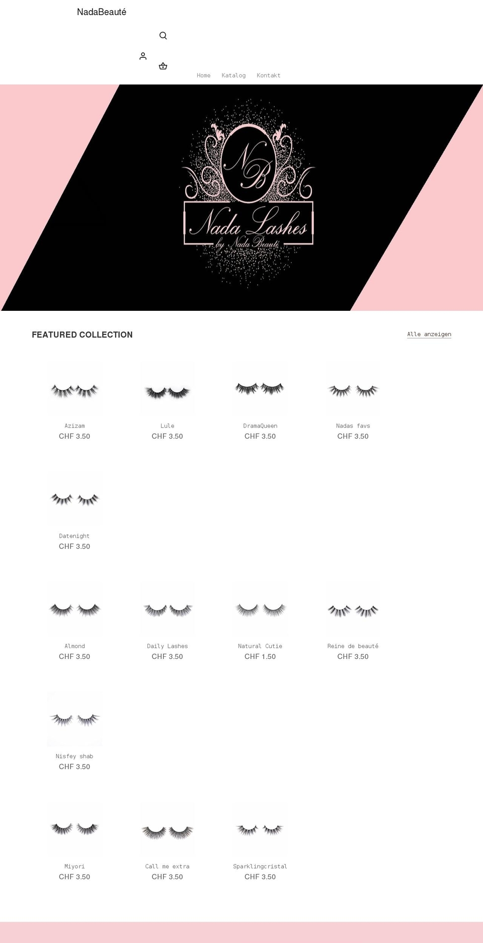 nadabeaute.com shopify website screenshot