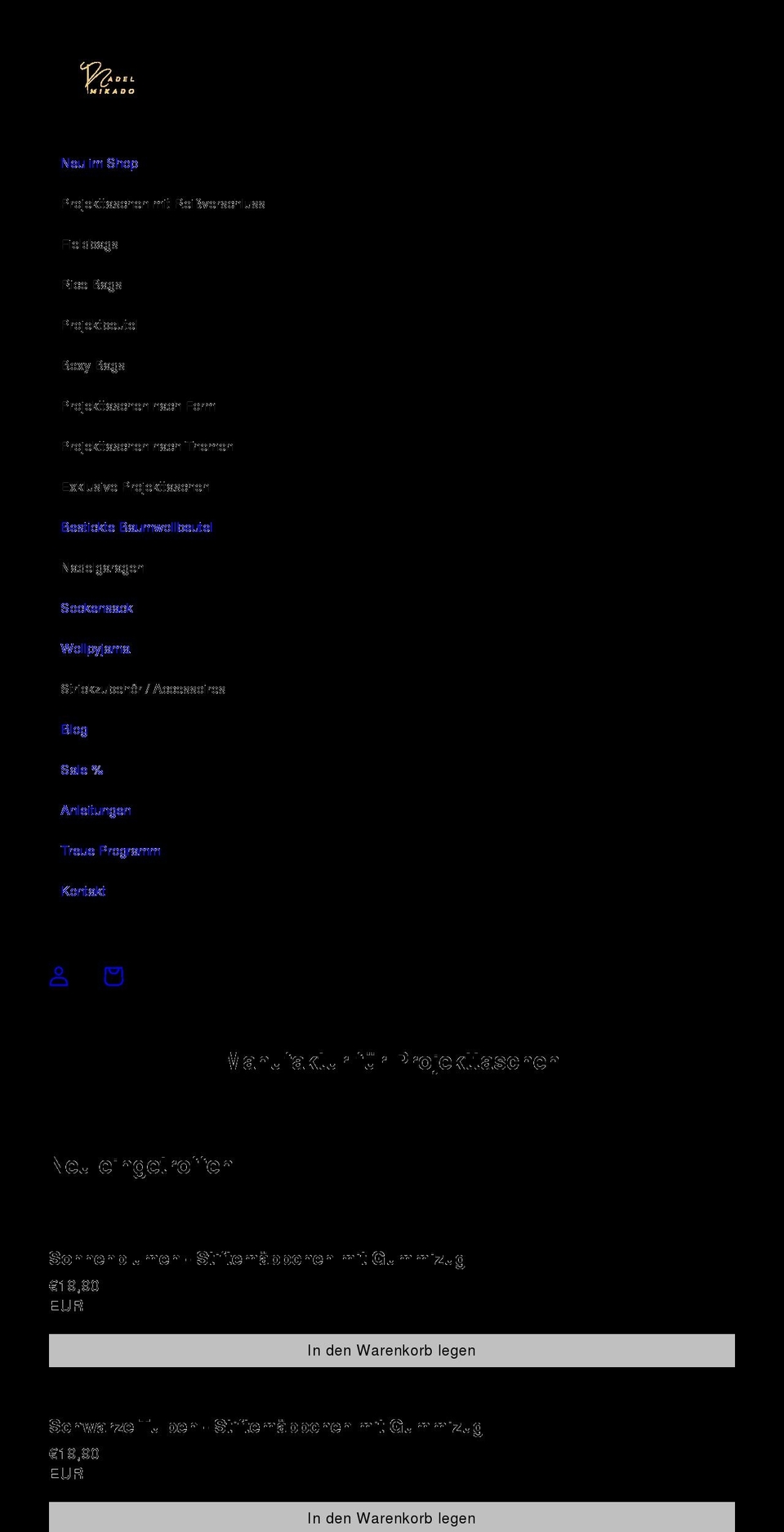 nadelmikado.com shopify website screenshot