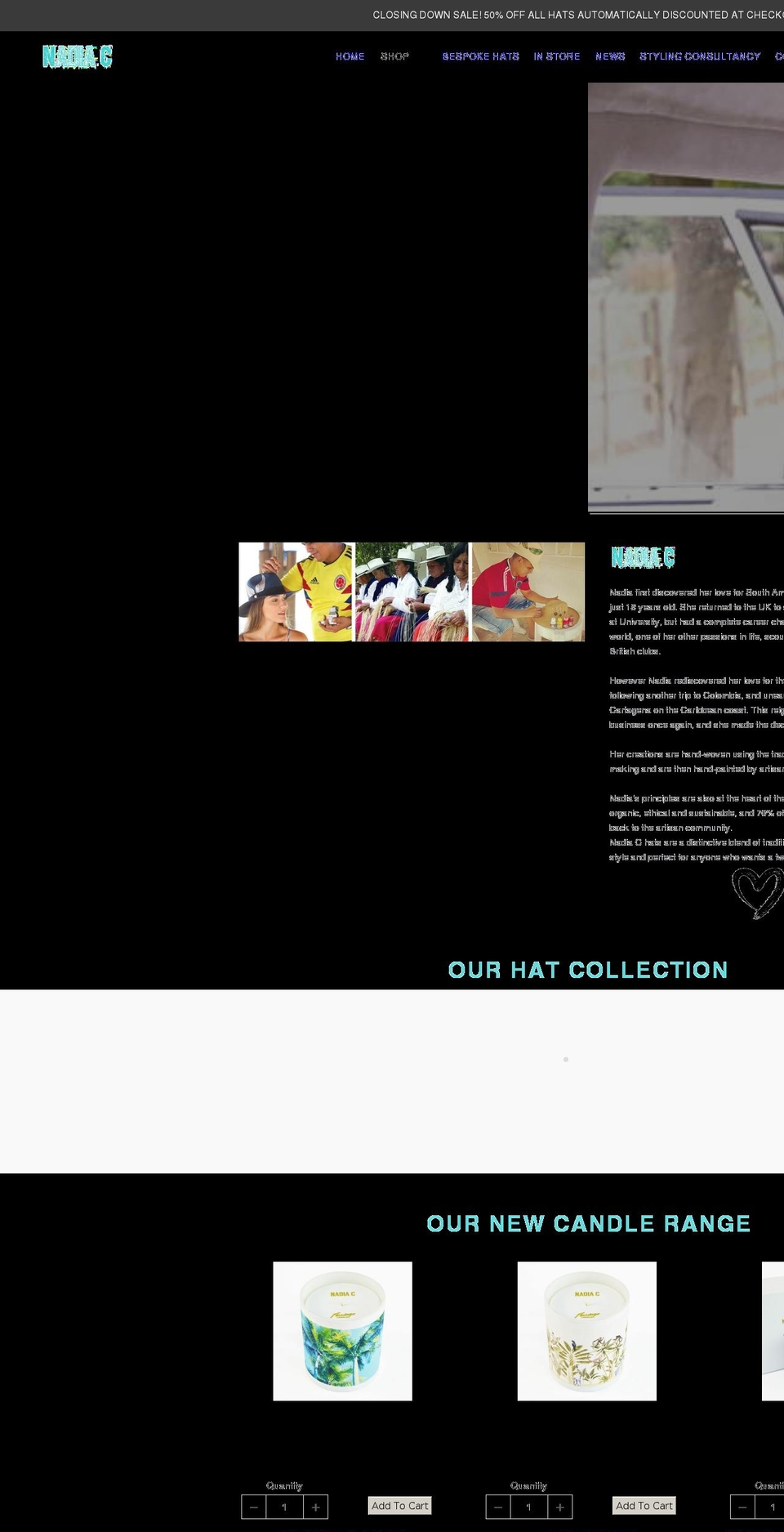 nadiac.co.uk shopify website screenshot