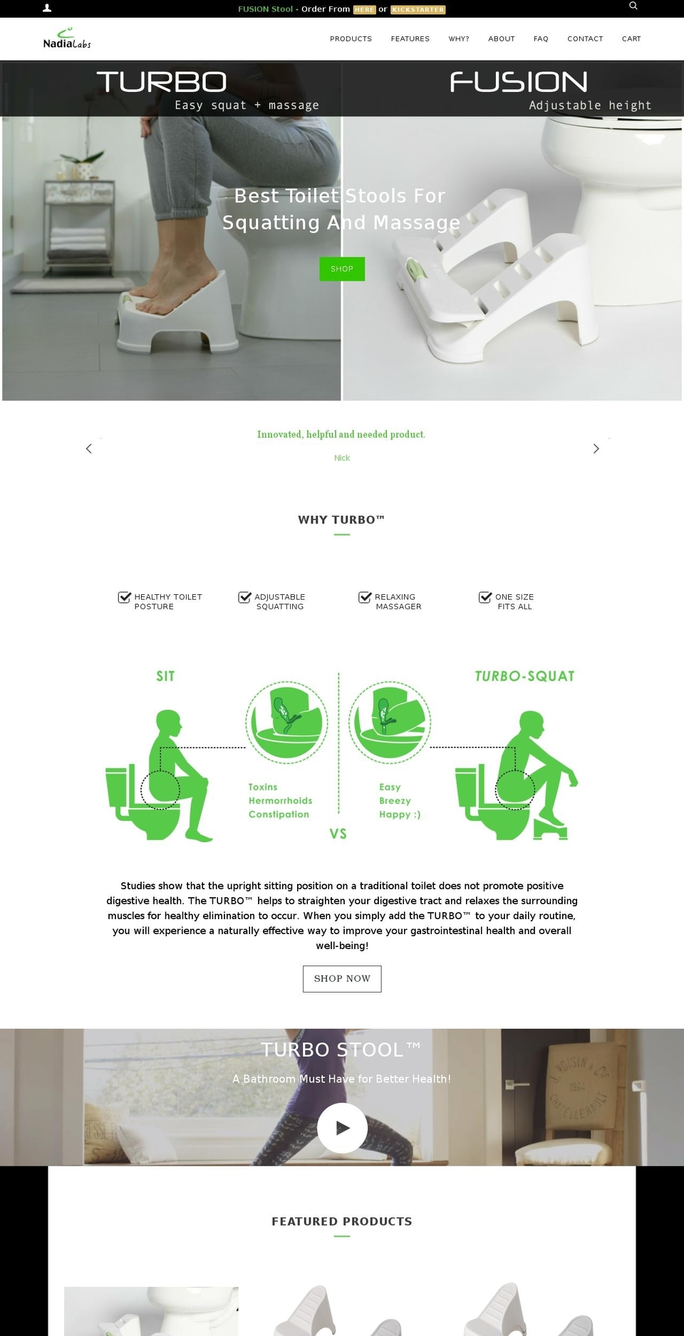 nadialabs.com shopify website screenshot
