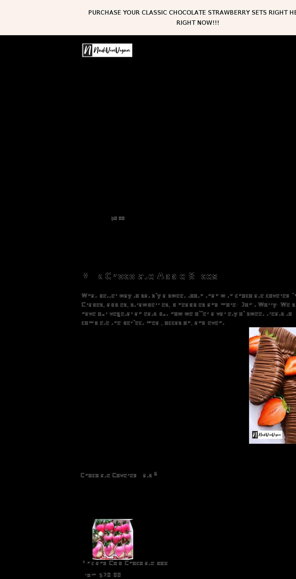 nadivenvegan.com shopify website screenshot