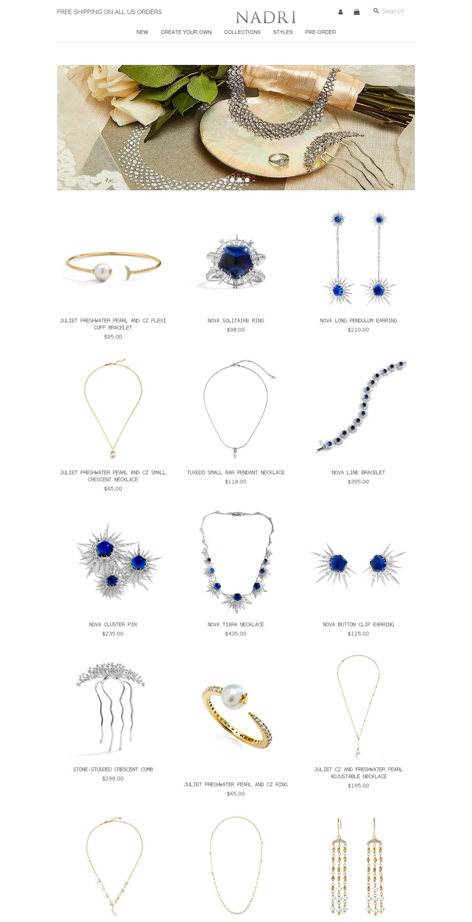 nadri-inc.com — Shopify storefront screenshot