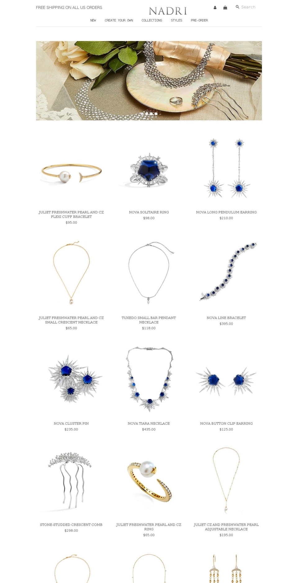 nadrijewelrygroup.com — Shopify storefront screenshot