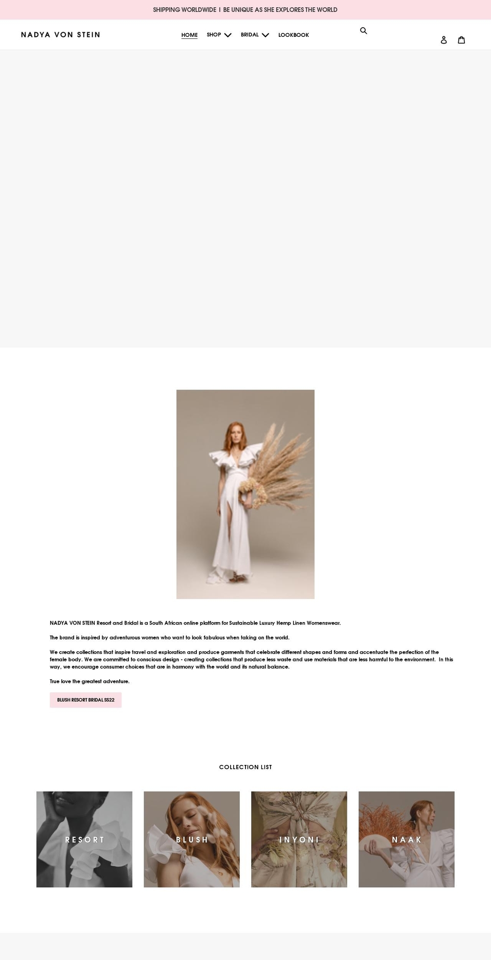 nadyavonstein.com shopify website screenshot