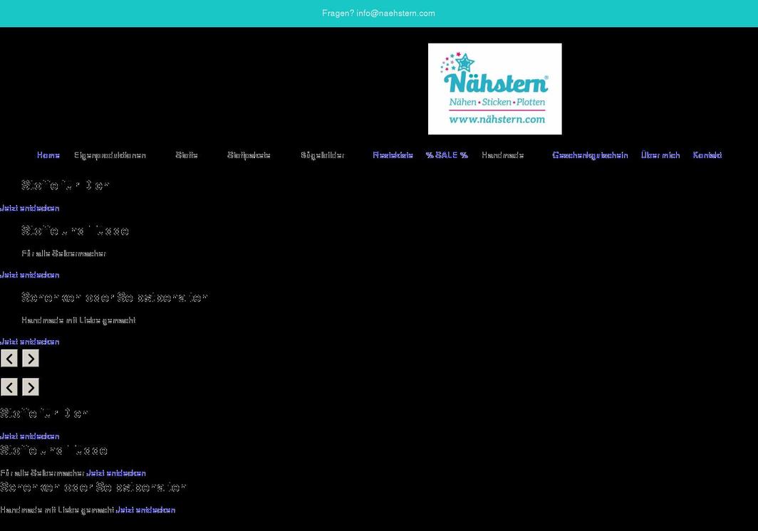 naehstern.com shopify website screenshot