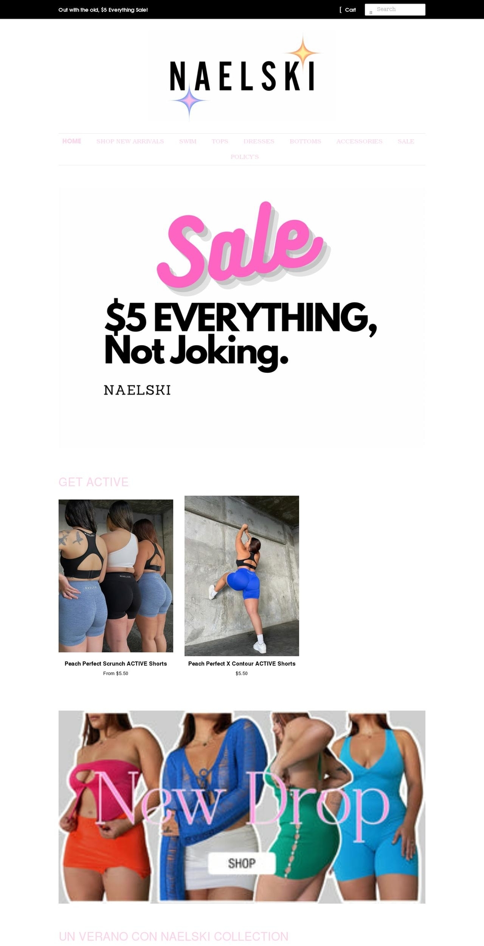 naelski.com shopify website screenshot