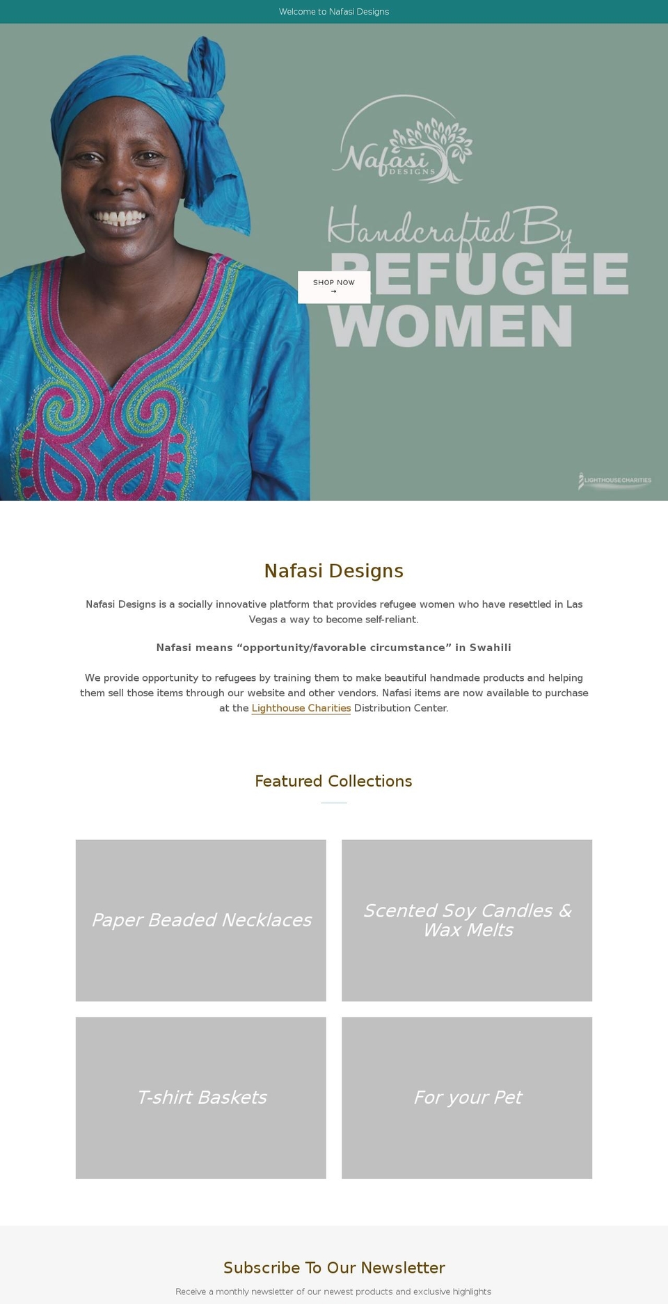 nafasidesigns.com — Shopify storefront screenshot